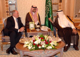 Brennan with Saudi King Abdullah