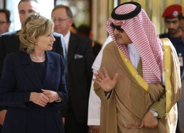 Clinton with Saudi Foreign Minister Prince Saud al-Faisal